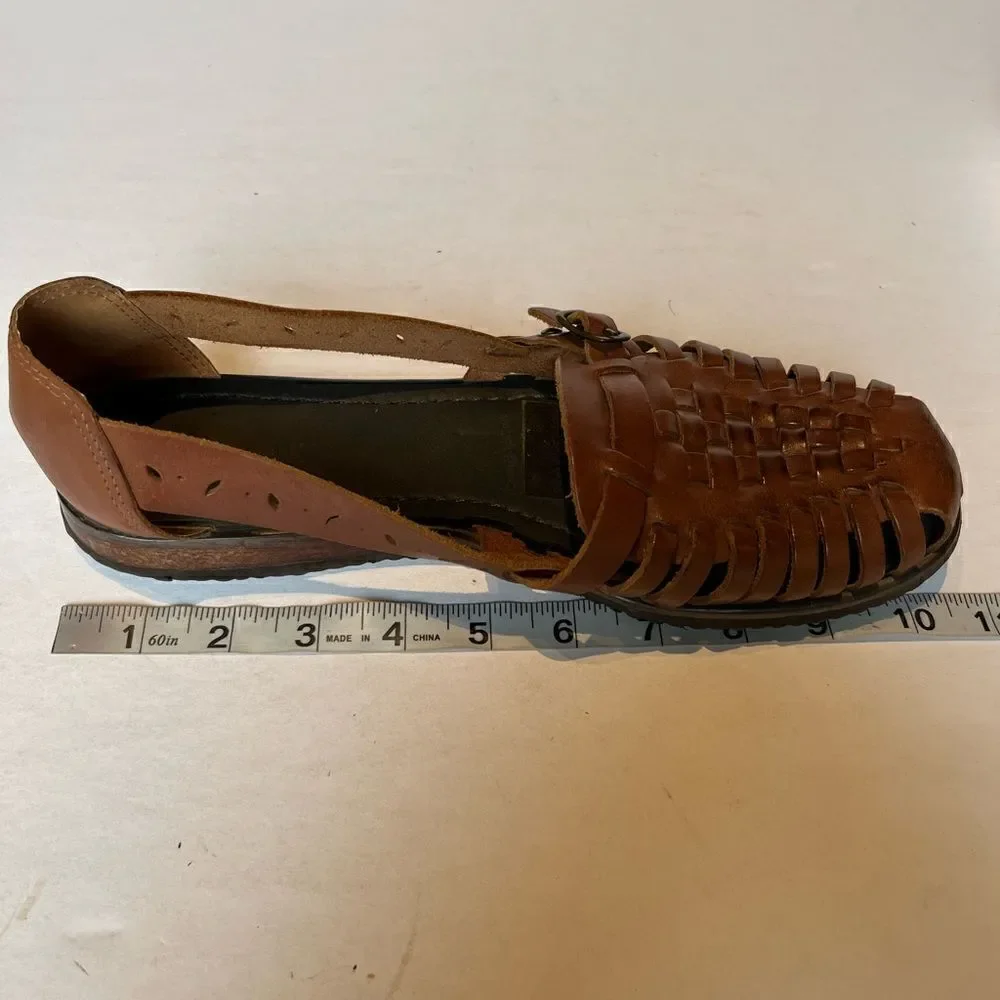 Women's Nature Trek Leather Espadrilles Size 9 Brown